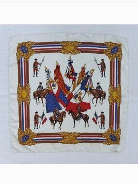 Longchamp  "La Celebration 1789" large silk scarf – French Revolution EUC
